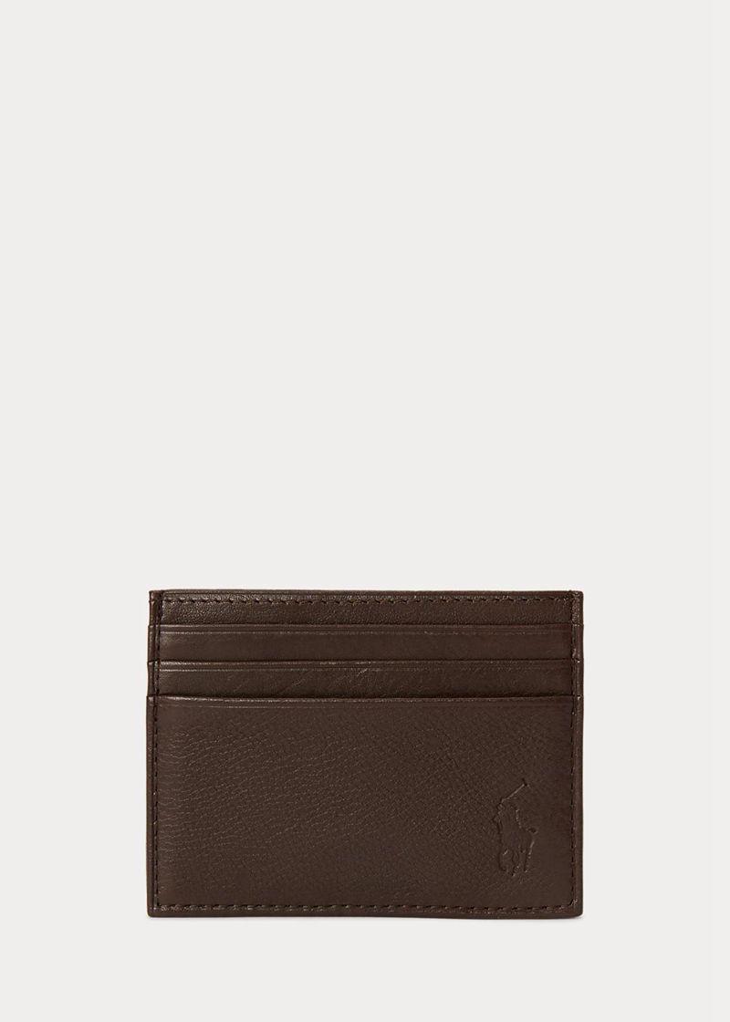 ポロ ラルフ ローレン 財布 メンズ ブラウン Pebble レザー Card Case JNUPG4752